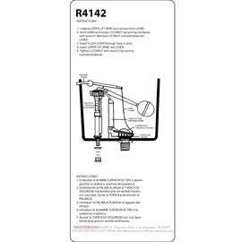 Westbrass R4142-07 Economy Tank Lever, Satin Nickel