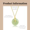 LOOYUUPEE Natural Hetian Jade Pendant Safe Buckle Necklace, Real Green