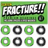 Fracture Skateboards Dual Coloured Skateboard Bearings Abec 7 Green Black