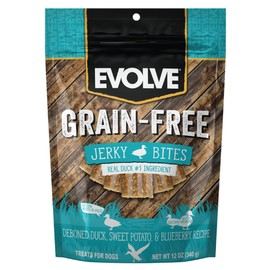 Evolve Grain Free Duck, Pea and Blueberry Jerky Bites Dog Treats