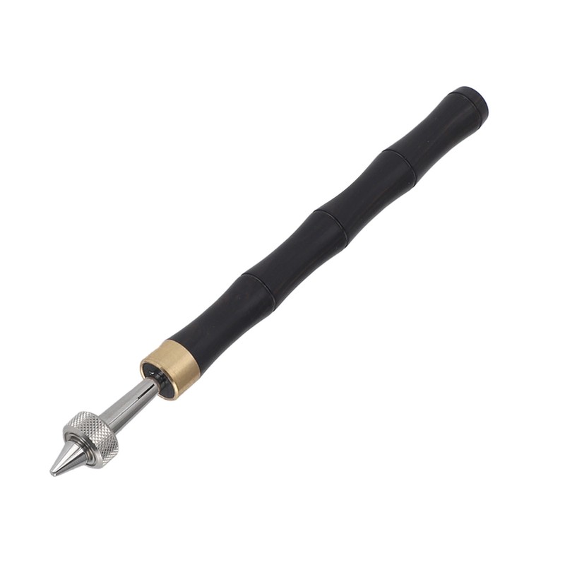Pin Vise Hand Drill Wooden Handle Comfortable Grip Portable Pin