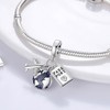 CINKOLA 925 Sterling Silver Airplane Passport Bead Charm for PanDra