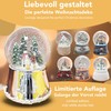 Snow Globe Christmas Music Box Snowman Standing with Child on