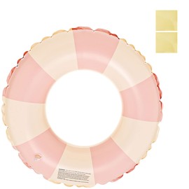 Formemory Float, Includes 2 Vinyl Repair Tapes, Float, For 1 Seater, For Children, Adults, Children, Kids, O Shape, Strong Buoyancy, Thick, Durable, Air, Leak Resistant, Break-resistant, Stable, Foldable, Glitter, Summer Vacation, Heat Prevention, Pool, 