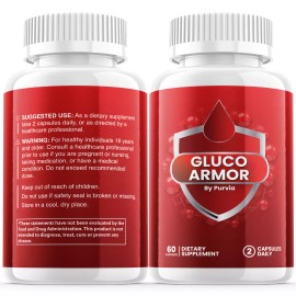 Purvia Gluco Armor Capsules for Maximum Overall Wellness Health Support USA (2 Pack)