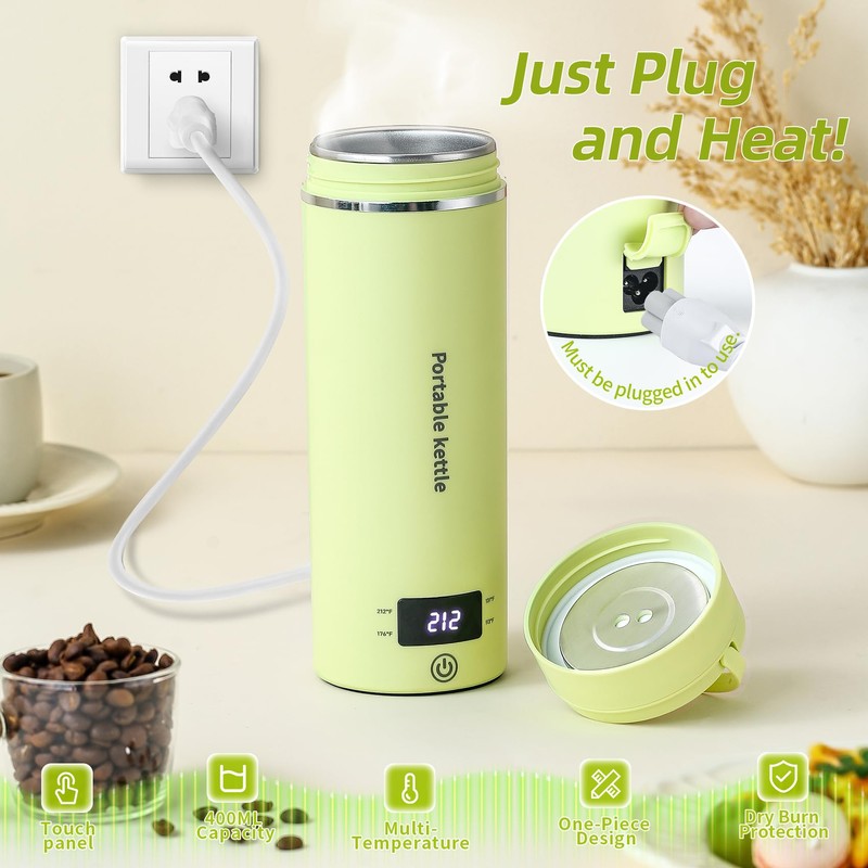 Travel Electric Kettle Portable Mini Kettle,Small Hot Water Boiler with