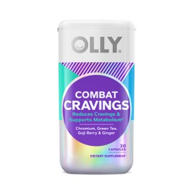 OLLY Combat Cravings, Metabolism & Energy Support Supplement,1000 mcg Chromium, Green Tea, Goji Berry, Ginger - 30 Count