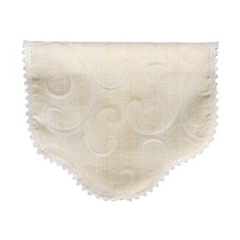 Cream Scroll Swirl Design Single XL Chair Back Lace Trim Furniture Cover