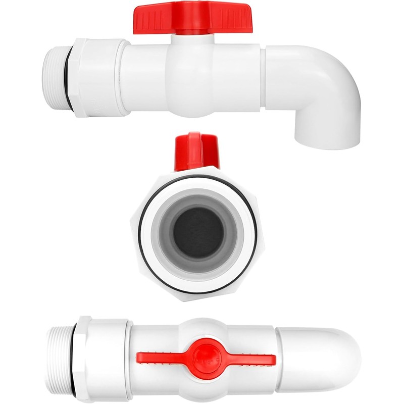 QWORK 2" Drum Faucet Plastic Barrel Faucet with EPDM Gasket