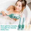 4Pack Back Scrubber for Shower Loofah with Long Handle, Shower