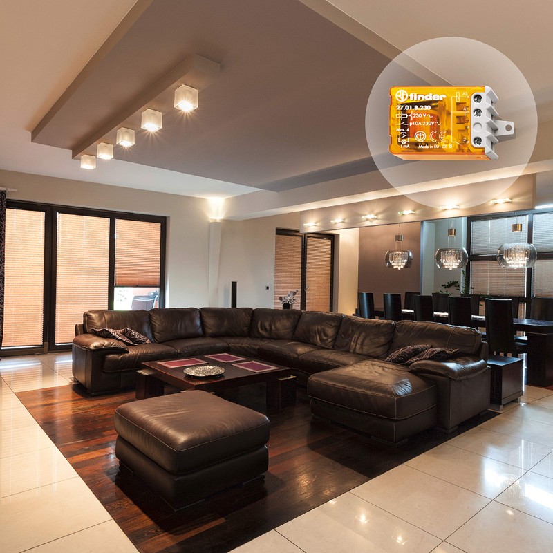 RELAY, STEP, SPST-NO, 230VAC, 10A, PANEL 27.01.8.230.0000 By FINDER