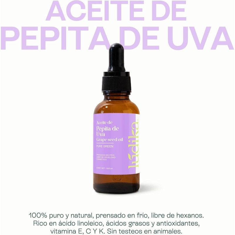 Aceite de Pepita de Uva L?dika 100 ml – Hidratación