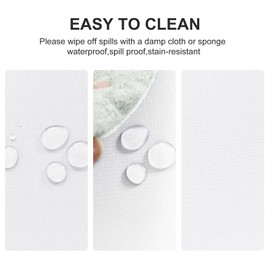 DWCN White Table Cloth Wipe Clean Tablecloth Wipeable Tablecloths Rectangular 130x180cm(51x71in) Water Resistant Tablecloth Polyester