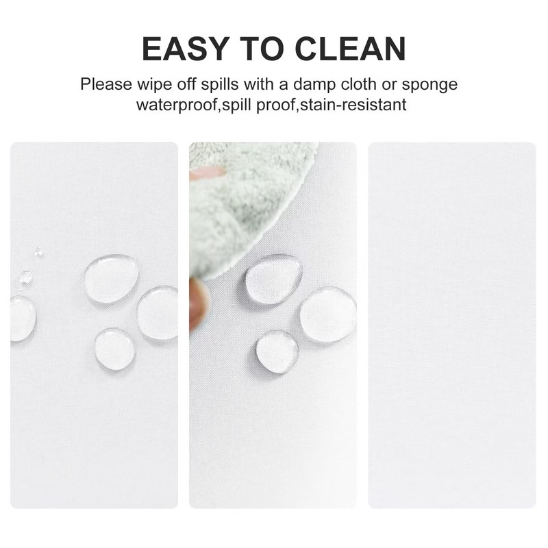 DWCN White Table Cloth Wipe Clean Tablecloth Wipeable Tablecloths Rectangular