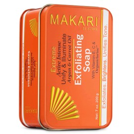 Makari Extreme Carrot & Argan Oil Soap 7 oz. - Anti-Ageing Soap Exfoliating & Lightens Skin with Organiclarine™ - Whitening Treatment for Dark Spots, Acne Scars, Sun Patches & Hyperpigmentation
