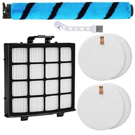 Filter Replacement Set for Shark Vertex DuoClean PowerFin Upright Vacuum AZ2000 AZ2002 AZ2000W Accessories,1 Roller Brush,1Filters,2 Filter Cotton & 1 Cleaning Brush (Style B)