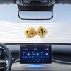 Couslcd Pair Fuzzy Plush Dice for Car Mirror, 2.75'' Retro