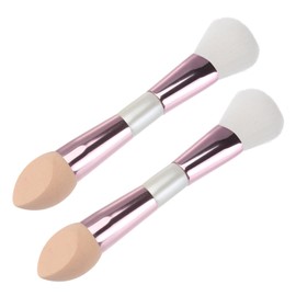 FRCOLOR 6pcs Multifunctional Makeup Brush Dual-ended Blush Powder Applicator for Home Salon Use Soft Versatile Cosmetics Tool for Contouring Blending and Highlighting