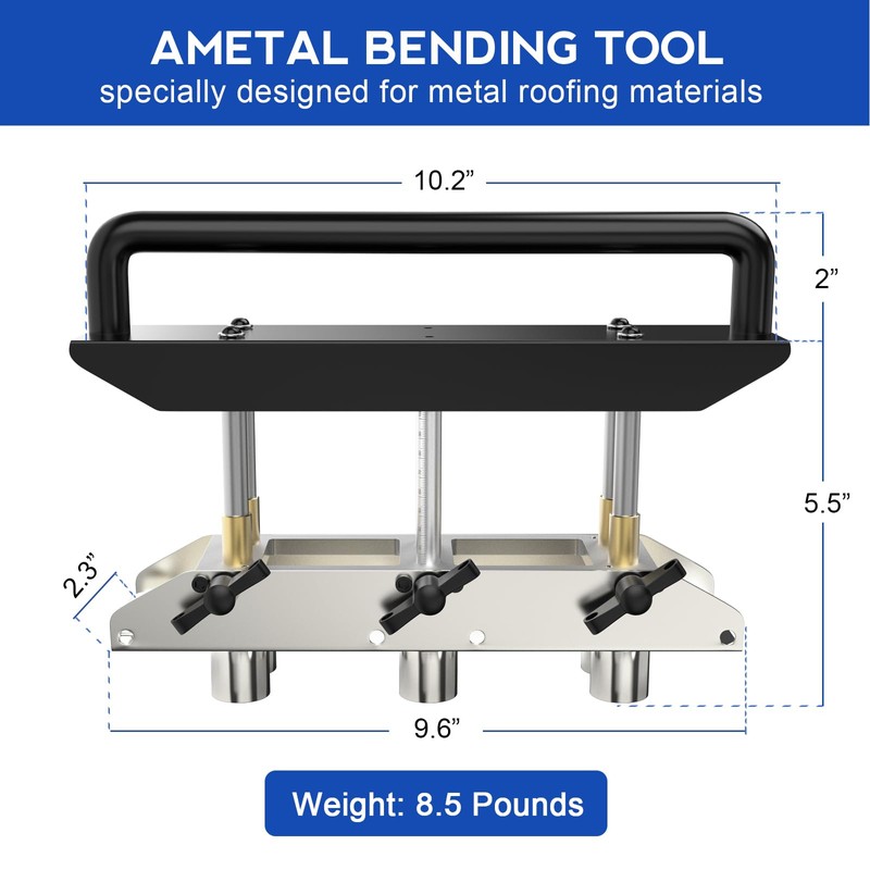 CINSEA Adjustable Rebar Bender with Three-Station Edge Roller Bender, Large