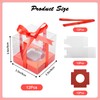 Anglecai 12 Pack Clear Plastic Cupcake Boxes, 3.5 Inch Gold