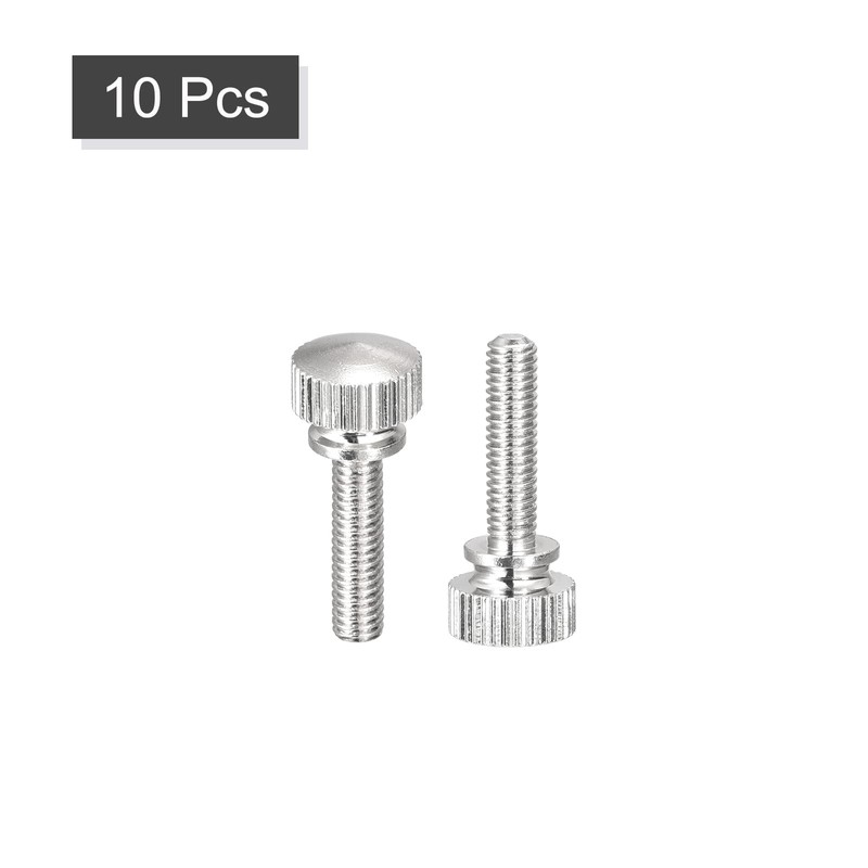 sourcing map Knurled Thumb Screws, M4x16mm Brass Shoulder Bolts Grip