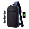 Bluelander Mochila Cruzada Pechera Bandolera Antirrobo Usb Moda Casual