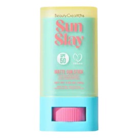 Beauty Creations - Sun Slay Sun Stick - Protector Solar Facial En Barra SPF 50, Acabado Mate, Control De Grasa, Con Té Verde Y Ácido Hialurónico - 18 