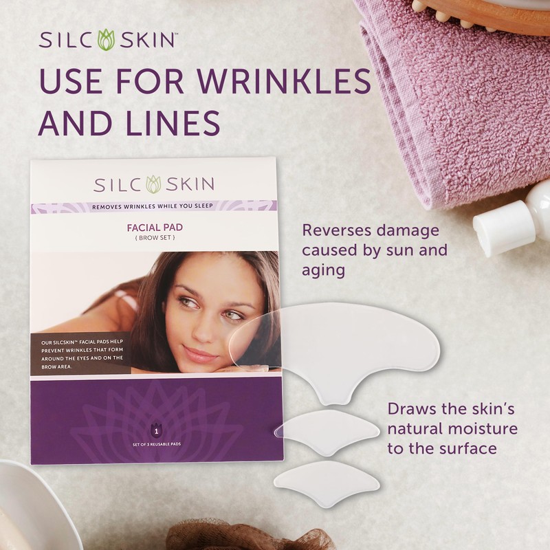 Silcskin Facial And Brow Pads Set Reusable Silicone Pads For