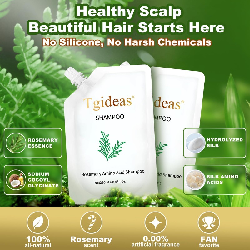 Tgideas Rosemary Biotin Shampoo, Volumizing for Women & Men