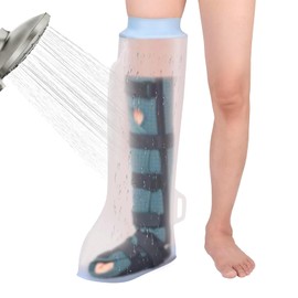 Clheatky Non-Slip Cast Covers for Shower Leg Adult Full Leg Cast Bag Keep Bandage Dry Reusable Shower Boots for Foot, Knee, Ankle Wound