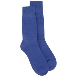 1 Pair of Biagio Solid ROYAL BLUE Color Men's COTTON Dress SOCKS