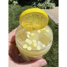 Tropical Twist Slime Ice Cold Lemonade Lemon Scented Clear Glossy Jelly Slime - 8 oz