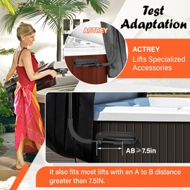 Spa Cover Lift Accessories,Hot Tub Cover Lift Original Parts,One Pair of Brackets Includes Mounting Kit,Side Mount Manual-Pivot Lifter Accessories,Lifter Replacement Two Bracket Kit