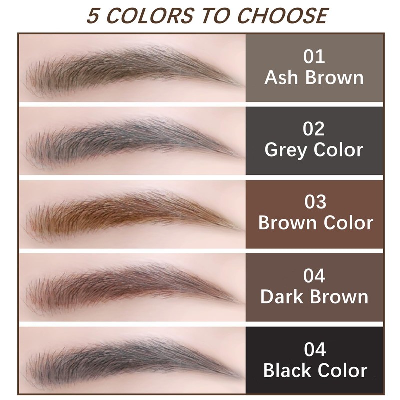 Eyebrow Pencil Black,1.5mm Micro Brow Pencil Dual-Ended,Waterproof Eyebrow Pencils with