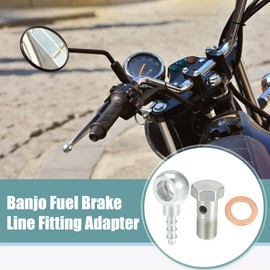 QUARKZMAN 2 Sets Hollow Screw M10 Washer Kit 10 mm Diameter Hollow Screws Brake Accessories Adapter