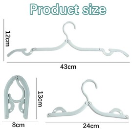 Lonwiner 8 Stück Faltbare Kleiderbügel, Geeignet für Geschäftsreisen Faltbar Kleiderbügel Kunststoffbügel Platzsparend Faltbar Kleiderbügel für Camping, 4 Farben