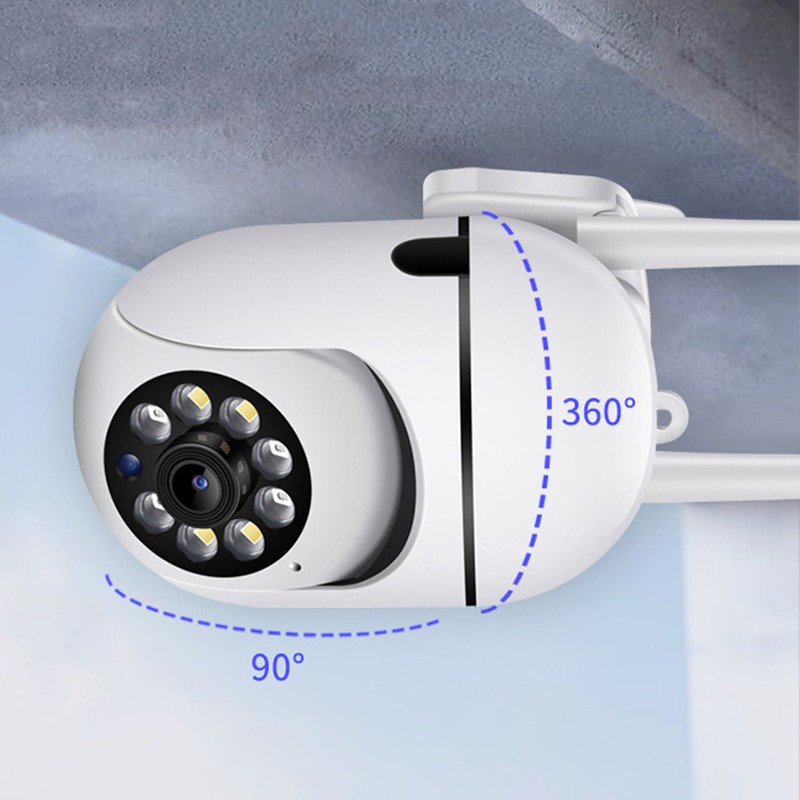 1080P Outdoor Security Camera 360° Viewing Angle 2 Way Audio