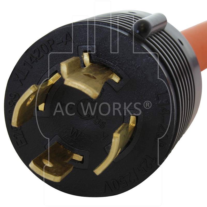 AC WORKS Generator to 30Amp RV Adapter (L14-20 20A 4-Prong