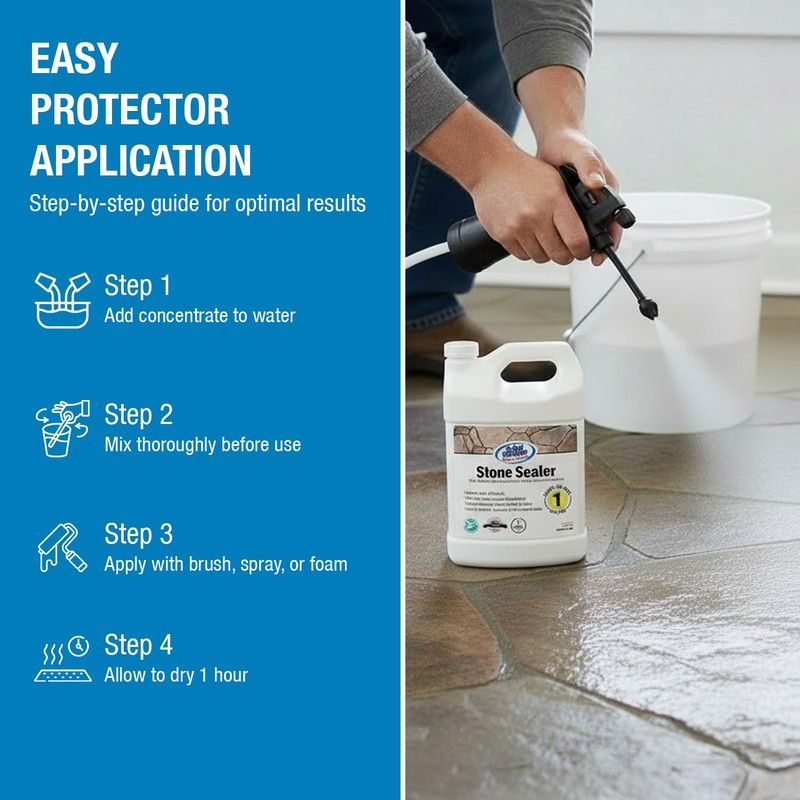 Rainguard Water Sealers Stone Sealer, Penetrating Protection Against Moisture Damage