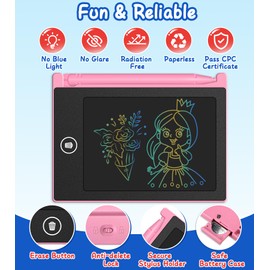 Yemotopro Party Favors Mini LCD Writing Tablet for Kids 12 Pack 4.5 Inch Kid Drawing Pad Colorful Doodle Board Fun Goodie Bag Stuffers and Gift Bag Filler Class Prize Box Gift for Toddlers Girls Boys
