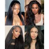 4x4 Closure Human Hair Wig Yaki Straight HD Lace Closure