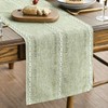 Artoid Mode Sage Green Rustic Cotton Linen Table Runner, Seasonal