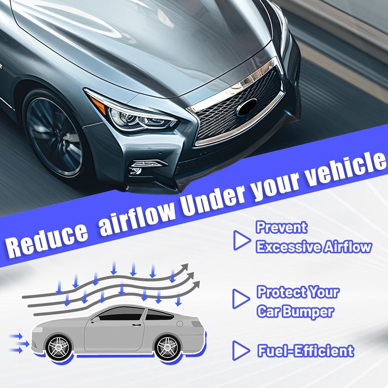 KUAFU 3Pcs Front Bumper Lip Compatible with 2018-2021 Infiniti Q50