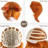 16 inch Short Orange Wig Men and Women Fluffy Layered