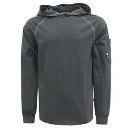 BOCOMAL FR Hooded T Shirts Heather Series 6oz Flame Resistant NFPA2112 CAT2 Fire Retardant Hoodies Work Shirt