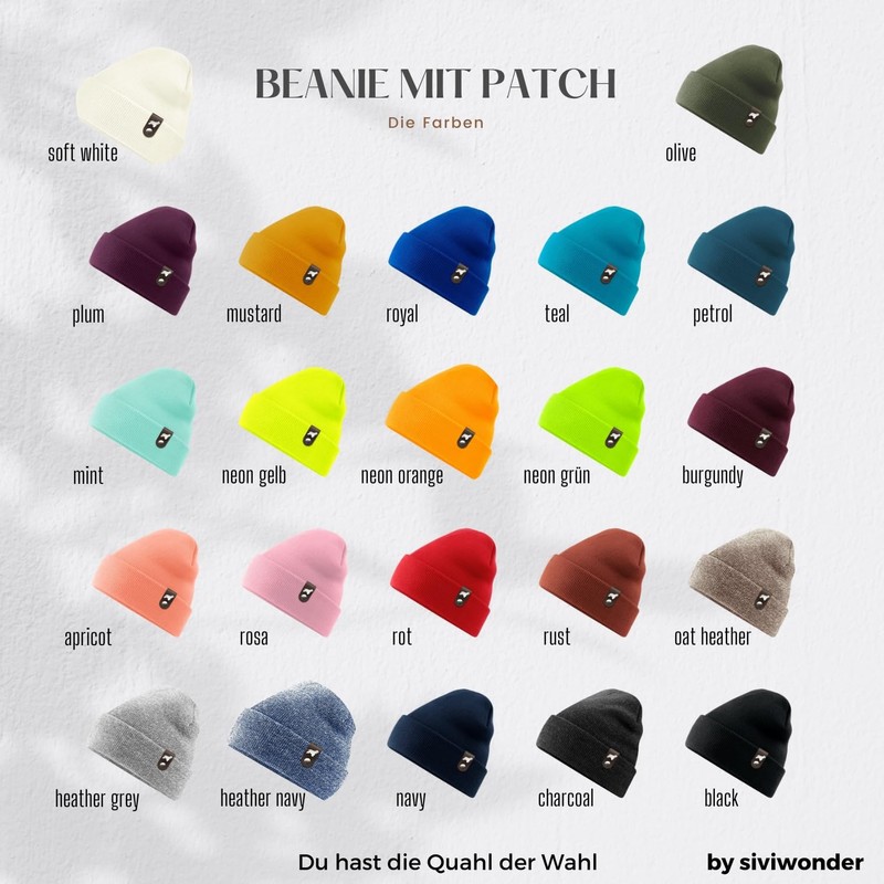 siviwonder English Bulldog Hat Patch Leather Walking Beanie Knitted Hat
