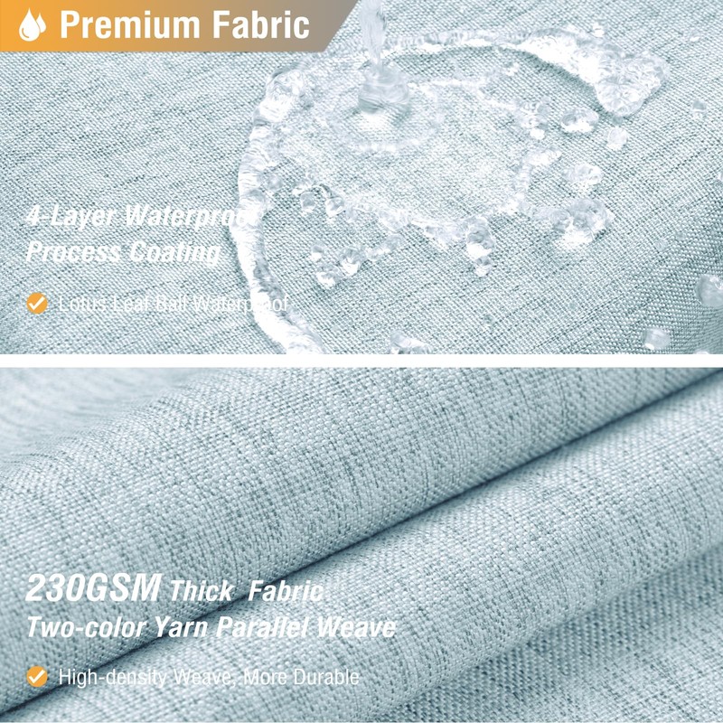 BTTN Extra Long Shower Curtain, 72x84 Inches Long Linen Textured