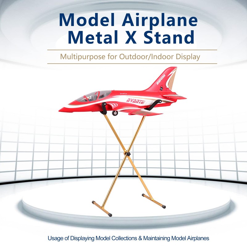 FMS Model Airplane X Display Stand/Holder V2 - Gold