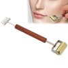 Face Massage Roller Copper Wooden Handle Promote Blood Circulation Double