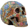 Ebros Totenkopf-Figur Dias De Los Muertos, Blumenschädel, Blumen- und Tierwelt,